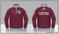 Central Lions Mat Club 1/4-Zip Jacket - Maroon