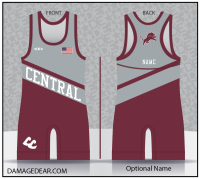 Central Lions Wrestling Singlet