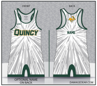 Quincy Wrestling Singlet - White and Gray