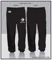 Buffalo Lady Bison DE Cotton Jogger Sweatpants - black