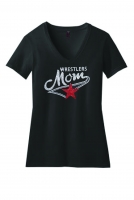 Wrestler's Mom Black V-Neck