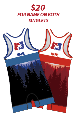 Blue & Red singlet name example