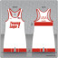 White Red-Banded Custom Freestyle Singlet