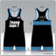 Black Blue-Banded Custom Freestyle Singlet
