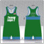 Green Blue-Banded Custom Freestyle Singlet