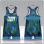 Stained Glass Blue-Banded Custom Freestyle Singlet